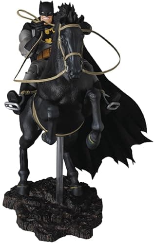 Image of MEDICOM TOY MAFEX No.205 BATMAN & HORSE Batman & Horse (The Dark Knight Returns) Total Height Approx. 9.8 inches (250 mm), Non-scale, Painted Action Figure