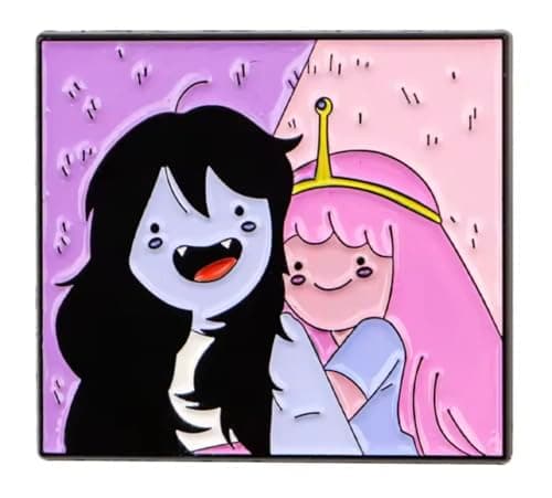 Image of Princess Bubblegum Marceline Come Along With Me Adventure Time Cartoon Animated TV Show 1.3" Enamel Pin Badge