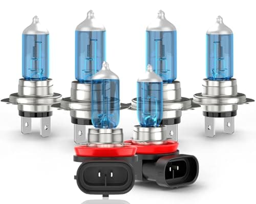 Image of CHUSYYRAY H7 High and Low Beam Headlight Bulb,H11 Fog Light Halogen Replacement Bulbs compatible with Mercedes Benz A Class W169 (2005-2012), 6000K White Light, Plug and Play, 6 Packs
