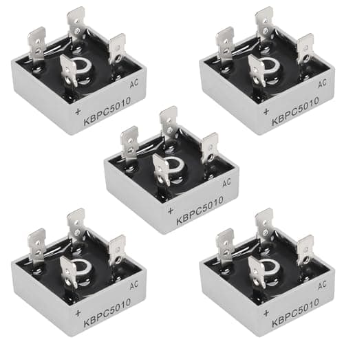 Image of 5Pcs KBPC5010 50A 1000V Bridge Rectifier Diode Single Phase Full Wave 50Amp 1000Volt Electronic Silicon Diodes AC to DC Full Bridge Voltage Rectifier Through Hole 4-Pin