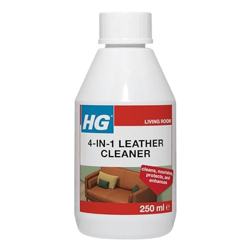 Image of HG 4-in-1 Leather Cleaner, Premium Leather Cleaner and Conditioner to Restore & Nourish Leather Furniture & Accessories, Effective Leather Polish, Leather Treatment Protects Against Stains - 250ml