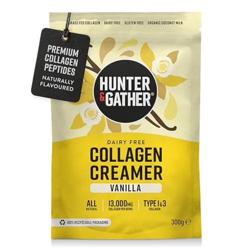 Image of Collagen Cream for Coffee I Vanilla 300 g I Grass-Fed Bovine Collagen Peptides Type 1 and 3 I Dairy Free I 13,000 mg per Serving I Support Hair, Skin, Nails and Muscles
