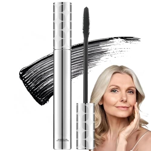 Image of Black Mascara for Older Women Fiber Lash Mascara - Waterproof Volumizing Natural - For Thinning, Aging Lashes - Gentle & Lengthening (1-Pack)"