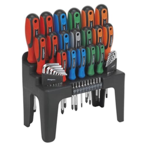 Image of Sealey S01090 Hex Key with Screwdriver Bit Set, 44 Pieces