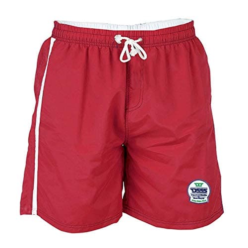 Image of D555 New Full Length Swimming Shorts (Yarrow) in Red, 8XL