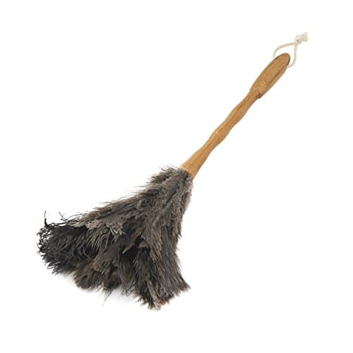 Image of Addis 517676 Super Soft Real Ostrich Feather Duster Bamboo Handle, Natural Finish, Brown/Wood, 5 x 4 x 54 cm
