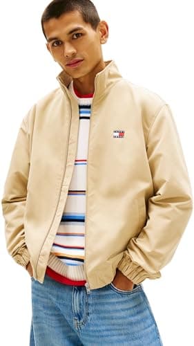 Image of Tommy Jeans Men's Tjm Essential Jacket Ext Dm0Dm22720 Other Jackets, BEIGE (Gentle Gold), L
