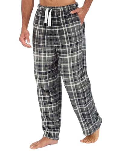 Image of Undercover Mens Fleece Lounge Pants 31B2158 Black Check XL