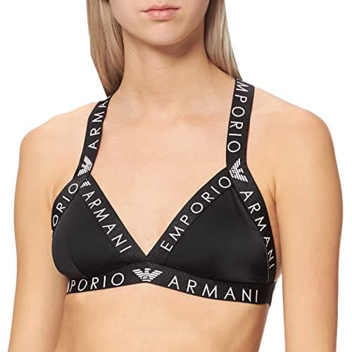 Image of Emporio Armani Women's Sporty Microfibre Sports Bra Black