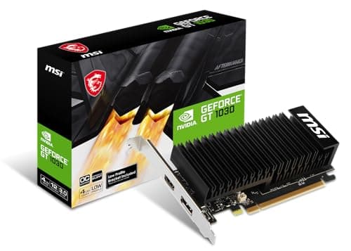 Image of MSI GeForce GT 1030 4GHD4 LP OC Gaming Graphics Card - 4GB GDDR4, 2100 MHz, PCI Express 3.0 x16, 64 bit, DP, HDMI