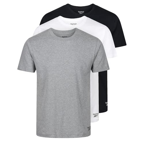 Image of Reebok Santo Lightweight Men's T-Shirts - Pack of 3. Cotton Blend Mens Tops, T Shirt Multipack