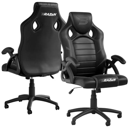 Image of BraZen Puma PC Gaming Chair for Adults Ergonomic Office Computer Chairs Gaming for Adults Video Games Seat Ergonomic Office Computer Video Games Seat Black Grey