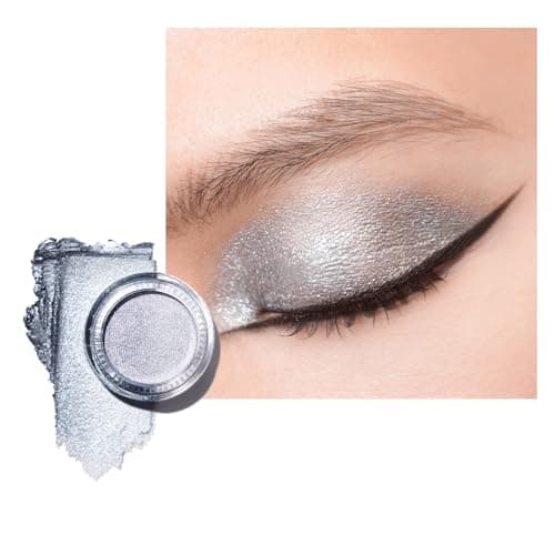 Image of Oulac Glitter Eyeshadow Metallic Finish - High Impact Silver Eyeshadow Waterproof | Up to 12 Hours Wear | Creates Eye-Catching Eye Make-up, Vegan, 06g Cream Color 26 Meteor Showers