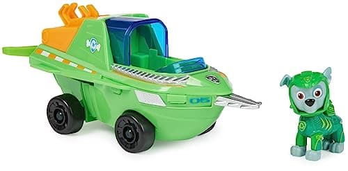 Image of Paw Patrol Aqua Pups Rocky Transforming Sawfish Vehicle with Collectible Action Figure, Kids’ Toys for Ages 3 and up