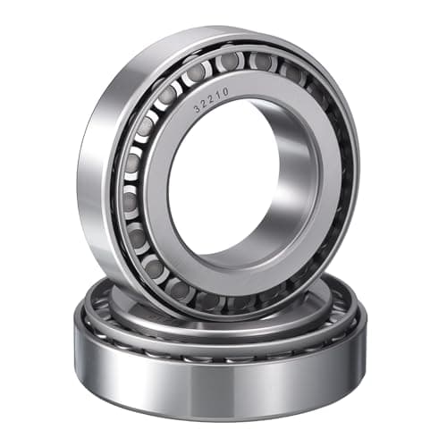 Image of HIPicco 2 Pack 32210 Tapered Roller Bearing Cone and Cup Set, 55mm Bore 90mm OD 25mm Cup Width, Chrome Steel Taper Bearings Set, ABEC-3