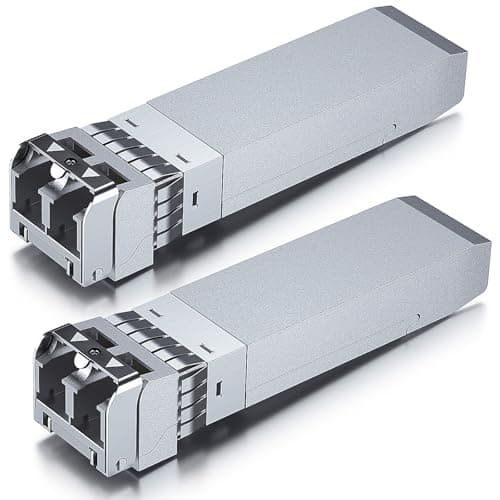 Image of 10Gtek [2 Pack 10Gb SFP+ SR Multimode Module 300-meter, 10GBase-SR LC Transceiver Compatible for Cisco SFP-10G-SR, Meraki, Mikrotik S+85DLC03D, Ubiquiti, Netgear, Zyxel, Qnap,Synology,D-Link and more