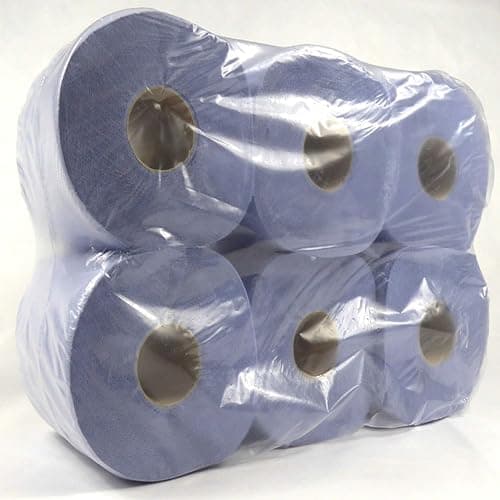 Image of Blue Embossed Centrefeed Rolls 2ply Paper Towels Multipurpose Kitchen Towels for Commercial & Home Cleaning Highly Absorbent Paper (12)