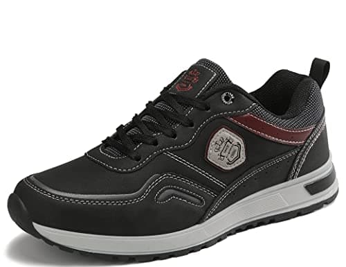 Image of ARRIGO BELLO Mens Casual Shoes Trainers Walking Hiking Business Jogging Classic Outdoor Sneakers Running Size 7-11UK (C2 Black, Size_9)