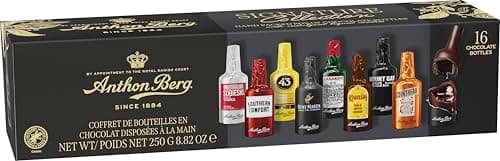 Image of Anthon Berg 16 Chocolate Liqueurs, Famous Spirits with a Delicious Liquid Filling, 250 g (Pack of 1)