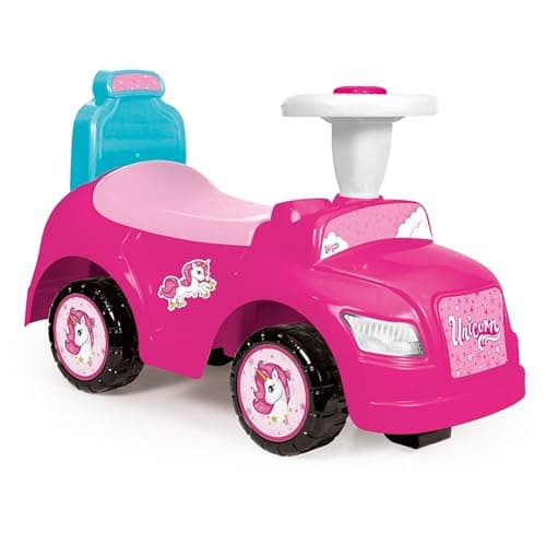 Image of Dolu Unicorn Themed Step Car 2 In 1 Kids Ride On Pink