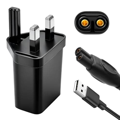 Image of 5V Charger Fit for Philips OneBlade 3000X/5000X/8000/i9000 Series, Charger Set Fit for One Blade (Pro) QP2724 QP2824 QP2834 S3145 S5887 S5884 MG7950 MG9510 MG9520 Electric Trimmer Shaver Power Adapter
