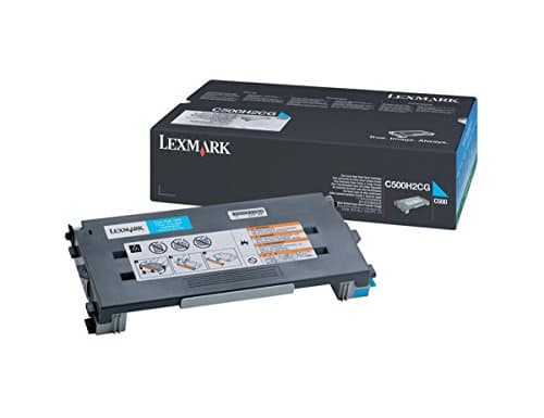Image of Lexmark C500H2CG cyan blue colour laser cartridge C500 C500N C500DN