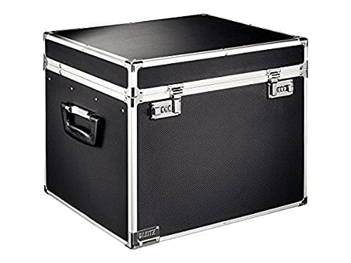 Image of Leitz 67140095 Lockable Suspension File Chest, A4, 30 File Capacity, Colour: Black/Chrome