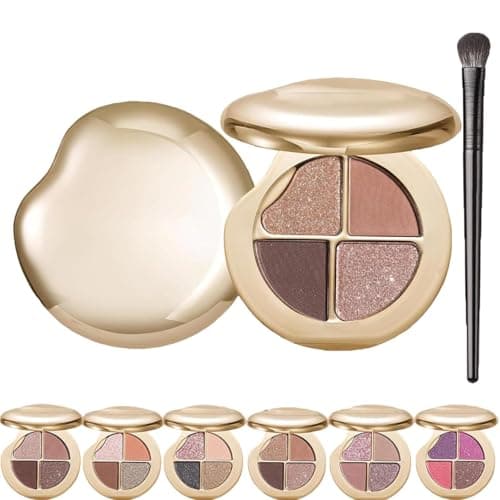 Image of Glow Gallery Highlighting Eye & Cheek Palett, 4-in-1 Starry Sky Eyeshadow Palette, Makeup for Shading, Highlighting & Defining the Face, Blends Easily, All-Day Wear (#04)
