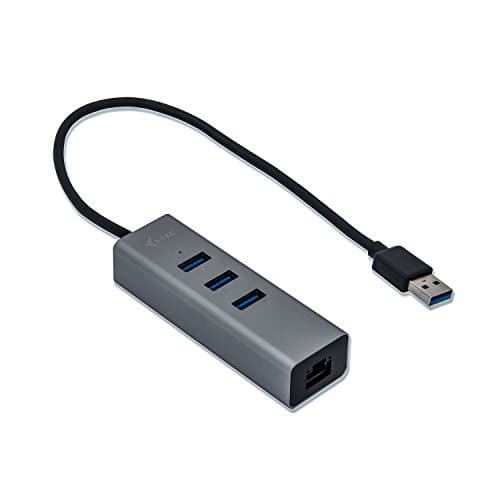 Image of i-tec USB 3.0 Metal 3-Port HUB with Gigabit Ethernet Adapter, 1x USB 3.0 to RJ-45, 10/100/1000 Mbps, 3x USB 3.0 Port, LED, for laptop tablet PC, Windows Mac Linux Android, Space Grey colour