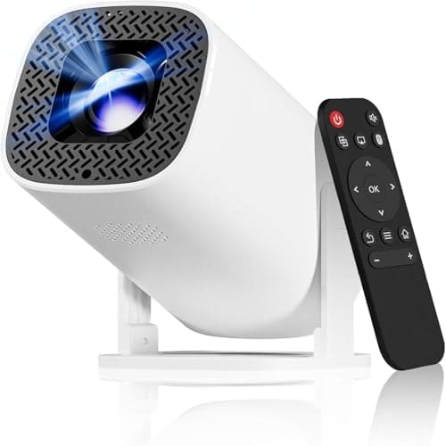 Image of P30 Mini Projector with WiFi 6 & Bluetooth 5.4, Built-in Android 14 Portable Projector, 4K Supported 200 ANSI, Auto Keystone, 270° Rotatable Home Cinema Projector for Bedroom, Camping, HDMI/USB