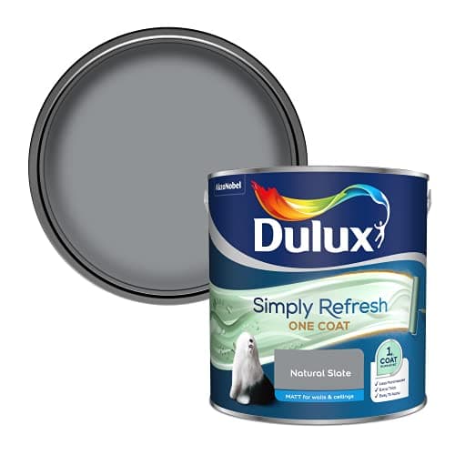 Image of Dulux Simply Refresh Matt Emulsion Paint - Natural Slate - 2.5 l (Pack of 1), 5382881