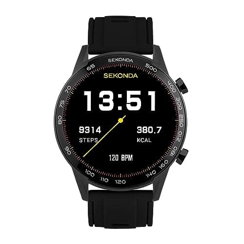 Image of Sekonda Active Plus Smart Watch Gift Set 45mm with Black Silicone Strap Plus Extra Orange Silicone Strap 30179