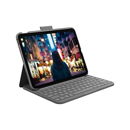 Image of Logitech iPad (10th generation) Keyboard Case | Slim Folio with integrated wireless keyboard (Graphite) - US International Layout