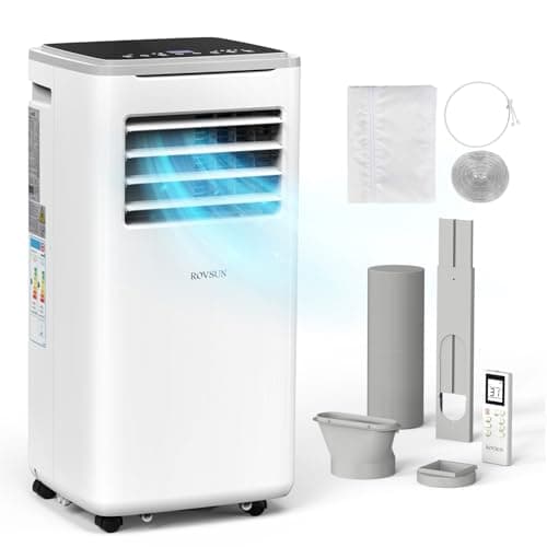 Image of Bonnlo 9000BTU Portable Air Conditioner, 5-in-1 Air Conditioning Unit, Heater 7000BTU, Dehumidifier, Sleep Mode, Fan 2 Speeds - Remote Control and Digital Display, 24H Timer, w/400cm Window Seal Kit