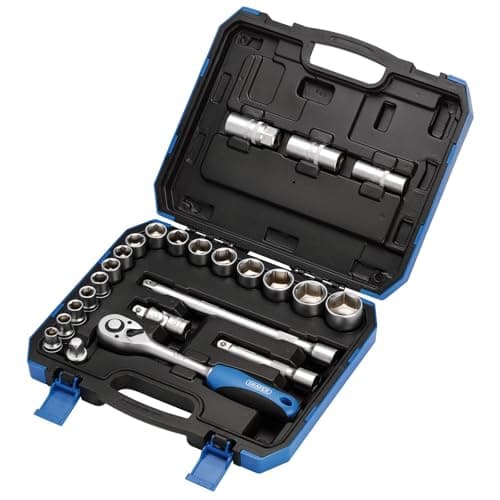 Image of Draper 16362 1/2-Inch Square Drive Metric Socket 24 Piece Set