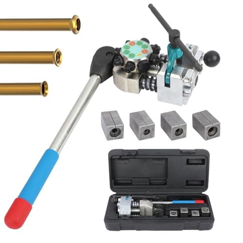 Image of KAISAL Brake Line Flaring Tool Kit, 45 Degree Single, Bubble and Double Flares Brake Pipe Flaring Tool for 3/16", 1/4", 5/16", 3/8" and 4.75mm Tubing, Brake Repair Flaring Tool