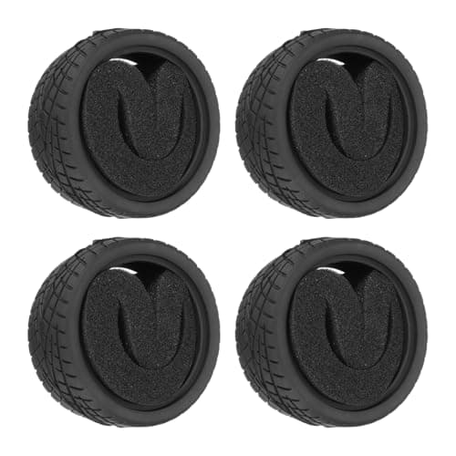 Image of sourcing map 4pcs Soft Rubber RC Car Tires for 1/10 Scale Touring On-Road Racing - 62mm x 26mm Performance Tyre, Black