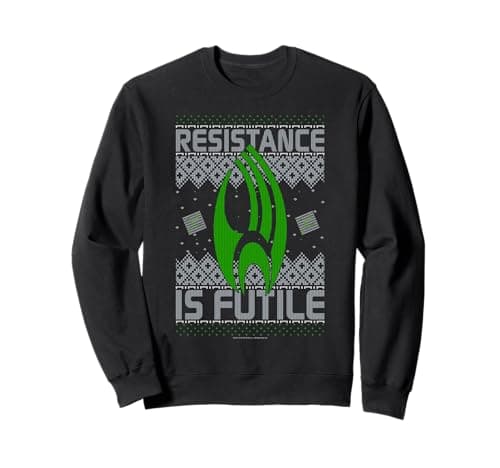 Image of Star Trek: The Next Generation Borg Ugly Christmas Sweatshirt