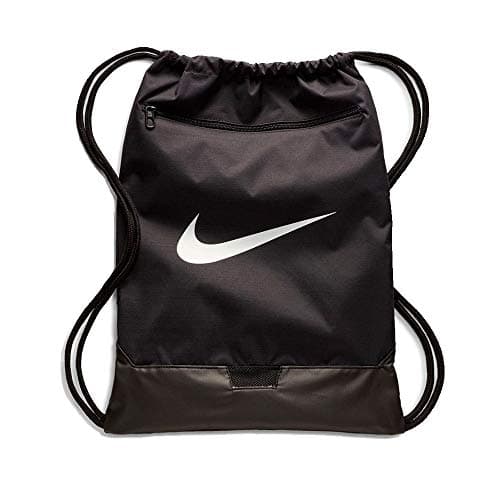 Image of Nike Brasilia - 9.0 Gym Sack - Black/Black/White, One Size