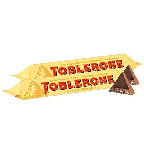 Image of Toblerone Swiss Milk Chocolate with Honey and Almond Nougat 100g (Pack of 2) 200g