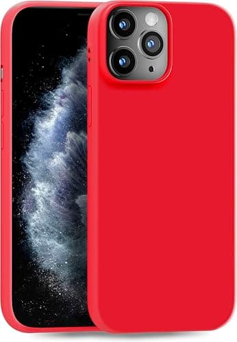 Image of MyGadget TPU Case for iPhone 11 Pro Max - [ Camera Protection & Anti Fingerprint ] - Silicone Cover with Soft Touch & Anti Scratch Shell - Matte Red