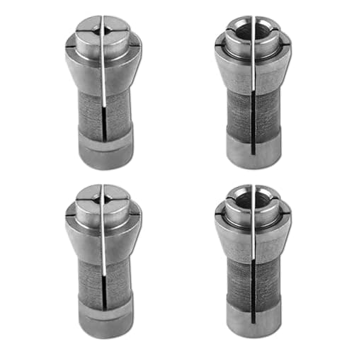 Image of LEONTOOL 4 Pcs Die Grinder Collet Grinding Machine Clamping Collet Adapter 3mm and 6mm Arbors Shank, 2 Pack 3mm and 2 Pack 6mm Grinding Machine Clamp Engraving Chuck Die Grinder Tool