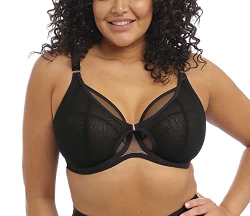 Image of Elomi Kintai Underwired Plunge Bra (36JJ, Black)