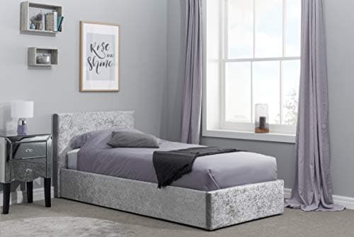 Image of Birlea Berlin Ottoman Storage Bed, Crushed Velvet, Steel, Single