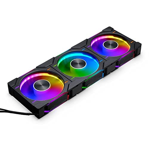 Image of Phanteks D30 120mm DRGB PWM Triple Fan Pack - Black with Vibrant Addressable Lighting, Silent Operation, and Optimised Cooling Performance