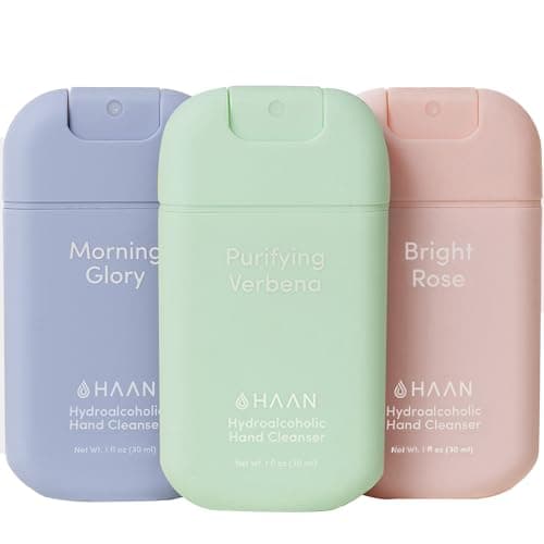 Image of HAAN Moisturizing Hand Spray with Aloe Vera (Pack of 3) – 1 Piece Each in the Fragrances: Morning Glory, Purifying Verbena, Bright Rose