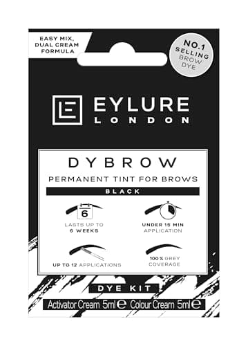 Image of Eylure DYBROW Eyebrow Dye Kit - Black (Packaging may vary) 5ML