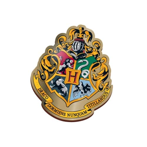 Image of Harry Potter Pin Badge - Hogwarts Crest - Officially Licensed Merchandise - Metal and Enamel - 3cm