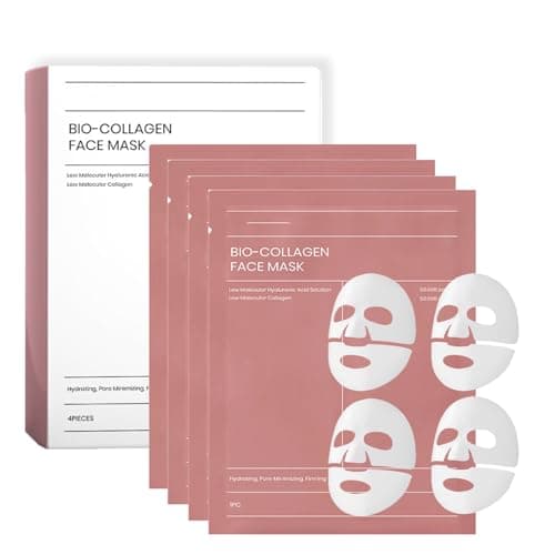 Image of ChicNana Bio Collagen Face Mask, Bio Face Mask, Collagen Real Deep Overnight Masks, Korean Skincare, Face Skincare, Hydrating, Sheet Overnight Beauty (4pcs)