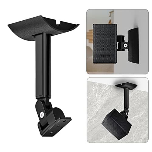 Image of Dinghosen Speaker Wall Mounting Bracket or Ceiling Speaker Mount for Samsung SWA-9100S SWA-9200S SWA-9000S SWA-8500S Rear Speakers, Tilt and Swivel Adjustable Mount for Samsung Speakers with Keyhole